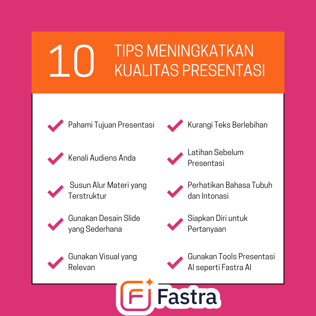 tips meningkatkan kualitas presentasi