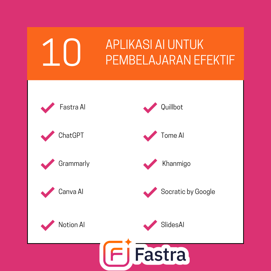 10 Aplikasi AI untuk Pembelajaran yang Efektif